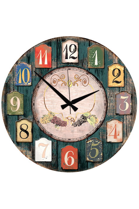 Wallity Reloj Decorativo de MDF Multicolor 50 x 50 cm Wallity Reloj Decorativo de MDF Multicolor 50 x 50 cm